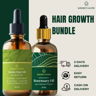 Hair Growth Bundle | Biotin Oil | Rosemary Oil