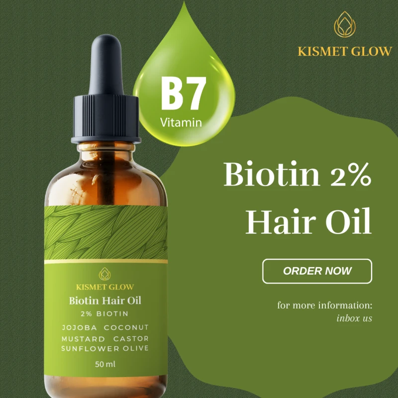 Biotin 2% Hair Oil | Jojoba, Castor, Olive, Mustard | 50 ml